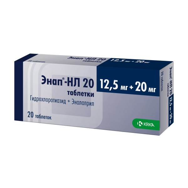 Энап®-НЛ 20 12.5 мг+20 мг таблетки | Krka