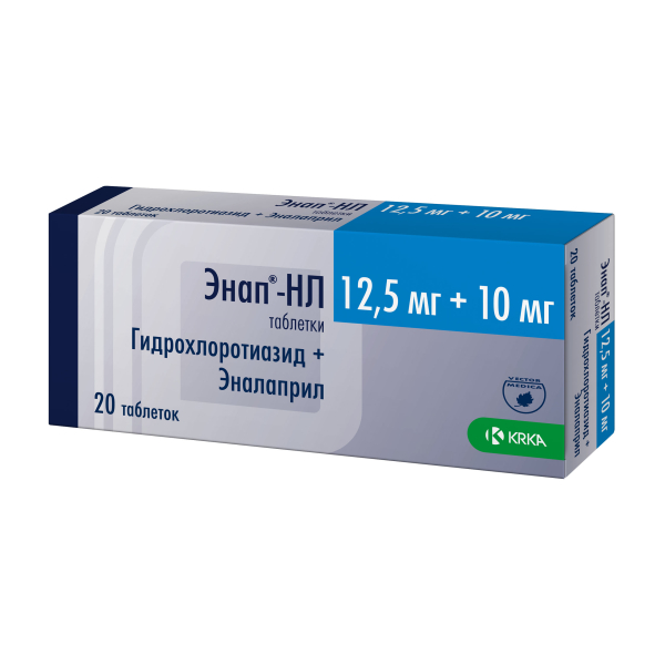 Энап®-НЛ 12.5 мг+10 мг таблетки | Krka